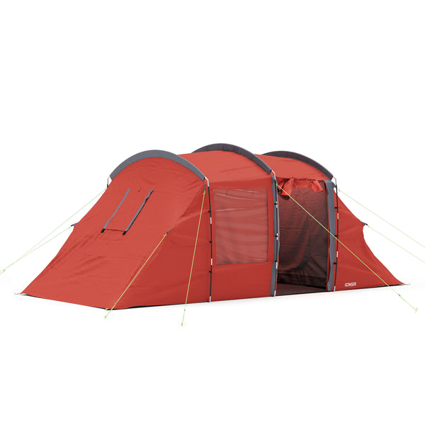 Tenda per 4 persone, rosso/antracite