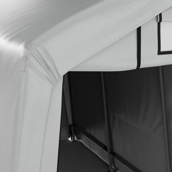 Zeltgarage Lagerzelt 3.6 x 2.4 m grau