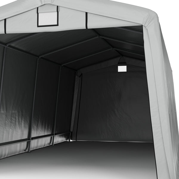 Zeltgarage Carport 6.2 x 3.3 m grau