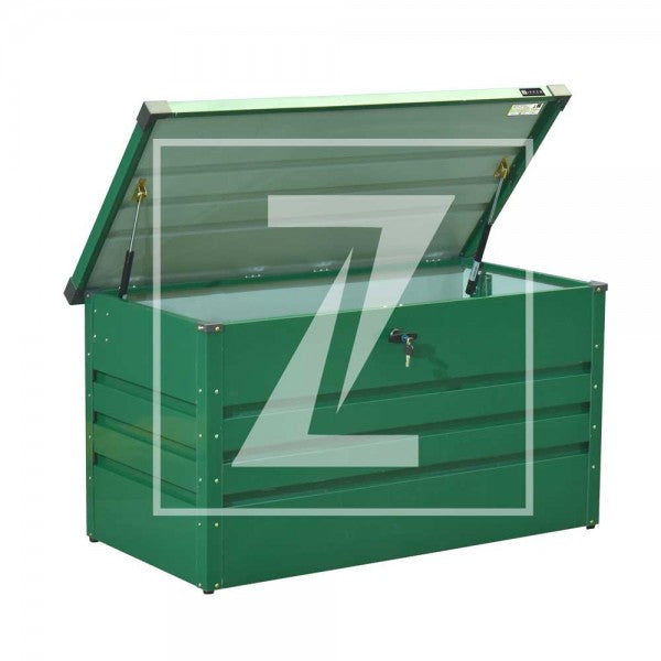 Garden and feed storage box, green, 1000 x 610 x 620 mm