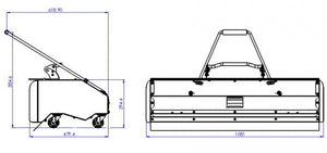 Zipper - Kehrmaschine ZI-KM1000 inkl. Staubb. & Schneeschild