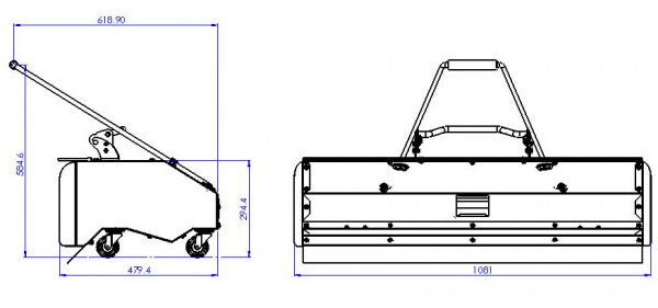 Zipper - Kehrmaschine ZI-KM1000 inkl. Staubb. & Schneeschild