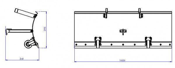 Zipper - Kehrmaschine ZI-KM1000 inkl. Staubb. & Schneeschild