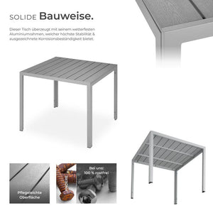 Aluminium Gartentisch Maren silber