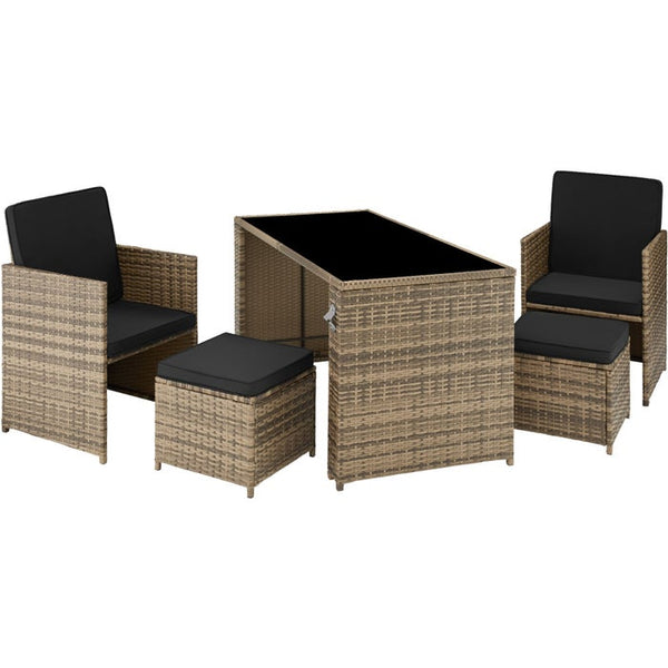 Rattan-Sitzgruppe Palermo natur