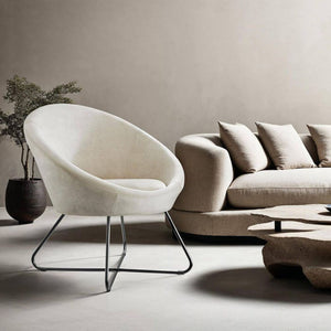 Cocktailsessel Centera Samtoptik beige