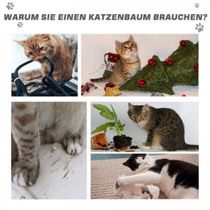 Kratzbaum Katzenkratzbaum mit Sisalsäulen Katzenbaum Dunkelgrau