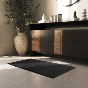 Tapis à poils courts Soft Zone noir 60 x 110 cm 
