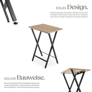 2er Set Beistelltische Phoenix Industrial Holz hell, Eiche Sonoma