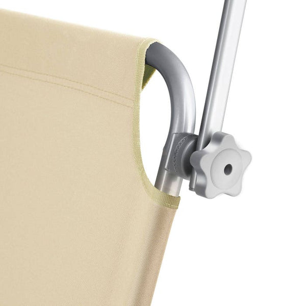 2 Gartenliegen 4-stufig beige