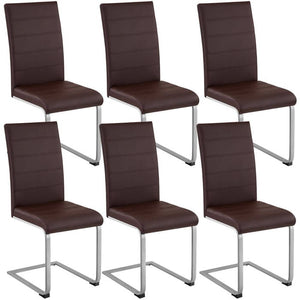 6 Esszimmerstühle Schwingstühle braun