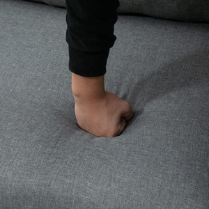 Ecksofa mit Schlaffunktion mit Bettkasten Hellgrau