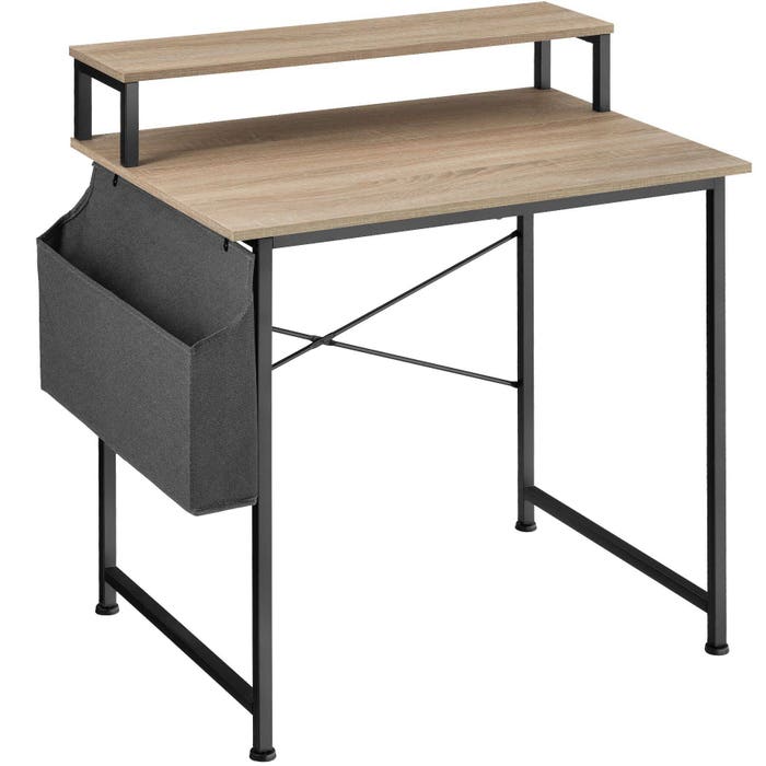 Schreibtisch Everett Industrial Holz hell, Eiche Sonoma 80 cm