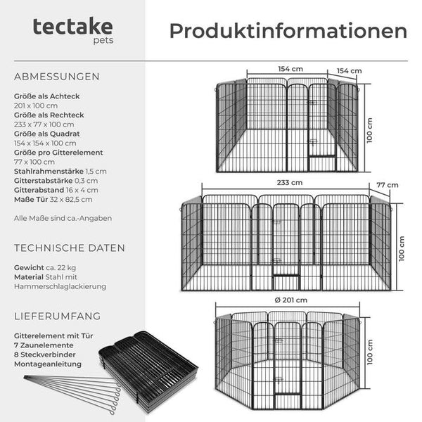 Welpenauslauf 8-eckig 100 cm