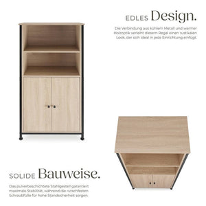 Highboard Doncaster Industrial Holz hell, Eiche Sonoma