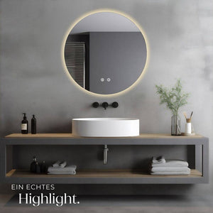 Runder LED Badezimmerspiegel Aurora 70 cm