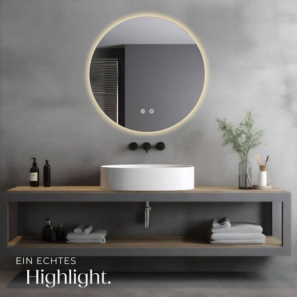 Runder LED Badezimmerspiegel Aurora 70 cm