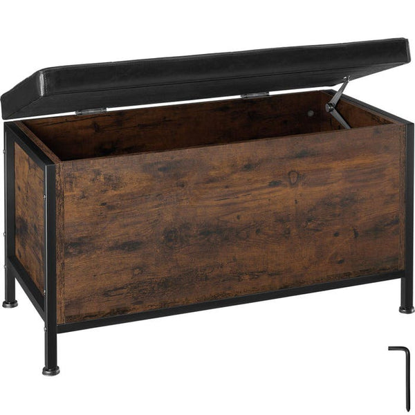 Sitztruhe Calico Industrial Holz dunkel, rustikal