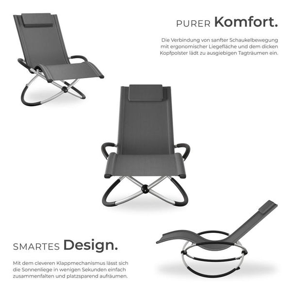 Sonnenliege Paulina grau