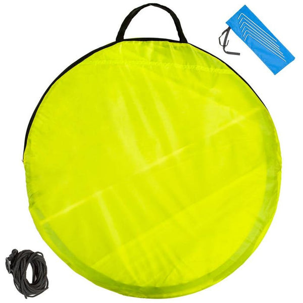 Pop-up beach shelter Jasmine blue/yellow