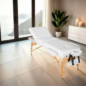 3 Zonen Massageliege-Set Somwang weiss