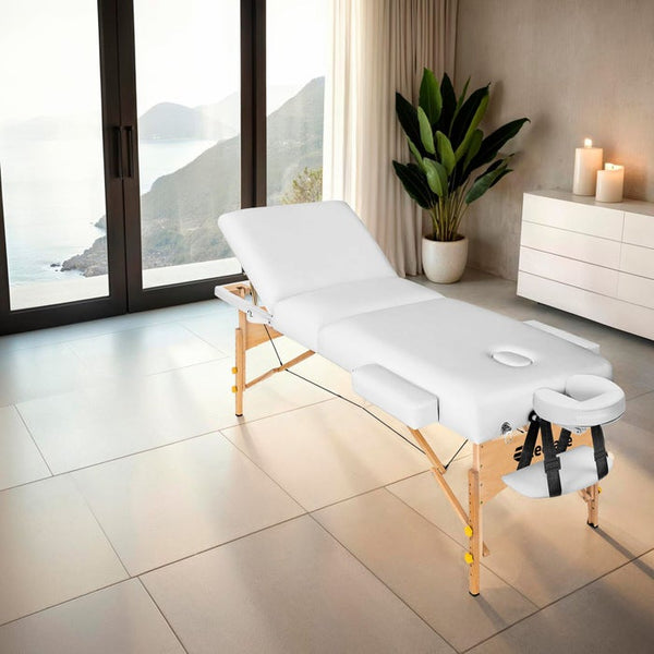 3 Zonen Massageliege-Set Somwang weiss