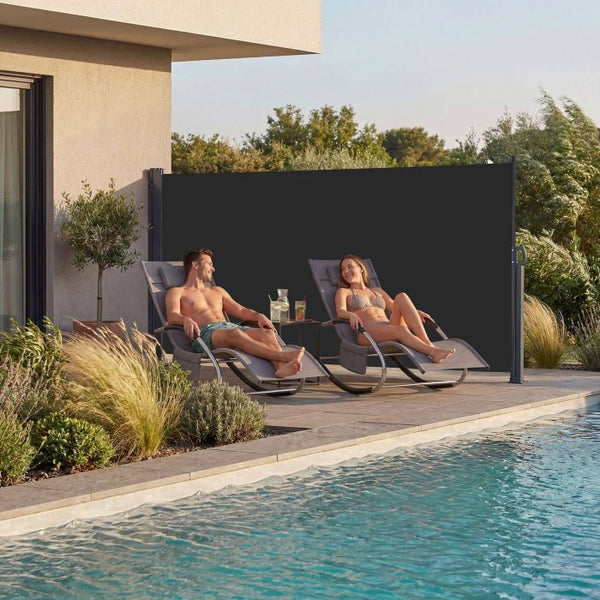 Seitenmarkise schwarz 300 x 160 cm
