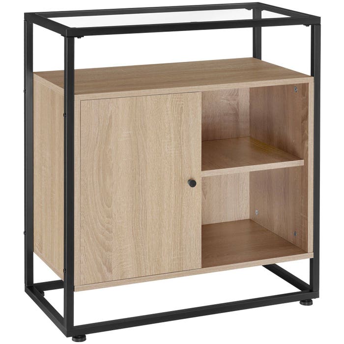 Cassettiera Conventry 70x38x80,5cm, stile industriale, legno chiaro, rovere Sonoma