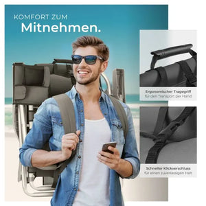 Aluminium Strandstuhl Coral grau pro Stück