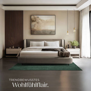 Tapis à poils courts Soft Zone vert 140 x 200 cm 