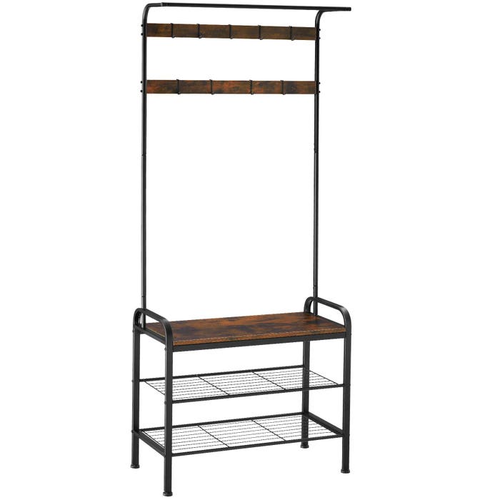 Garderobe Industrial dunkelbraun 73,5x36x184cm