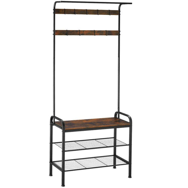 Armoire industrielle, marron foncé, 73,5 x 36 x 184 cm