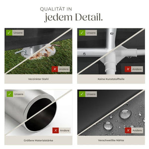 Gartenpavillon Jasko mit 4 Seitenteilen grau 6 x 4 m
