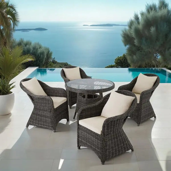 Aluminium Rattan Sitzgruppe Zürich