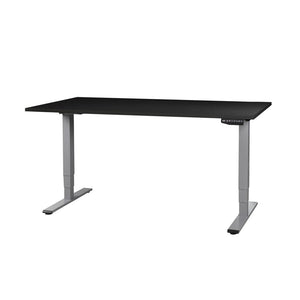 Scrivania da ufficio CONTINI regolabile in altezza 1,8x0,8m nera / struttura grigio RAL 7045