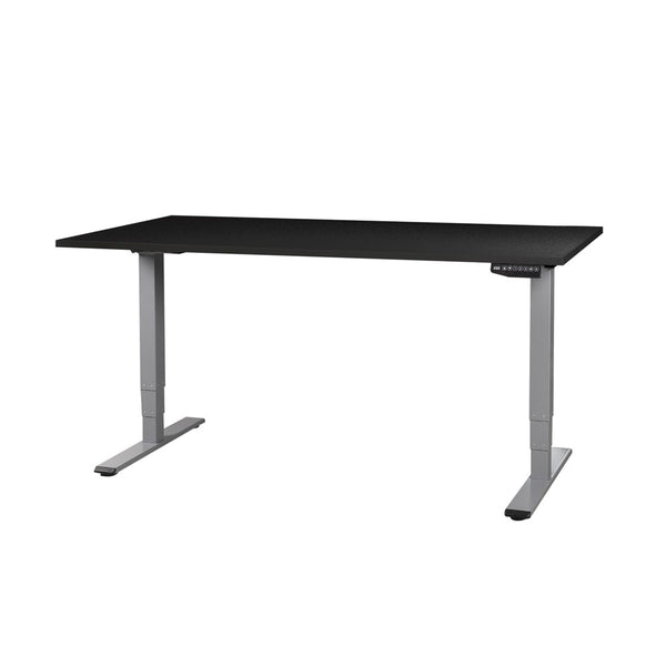 Scrivania da ufficio CONTINI regolabile in altezza 1,8x0,8m nera / struttura grigio RAL 7045