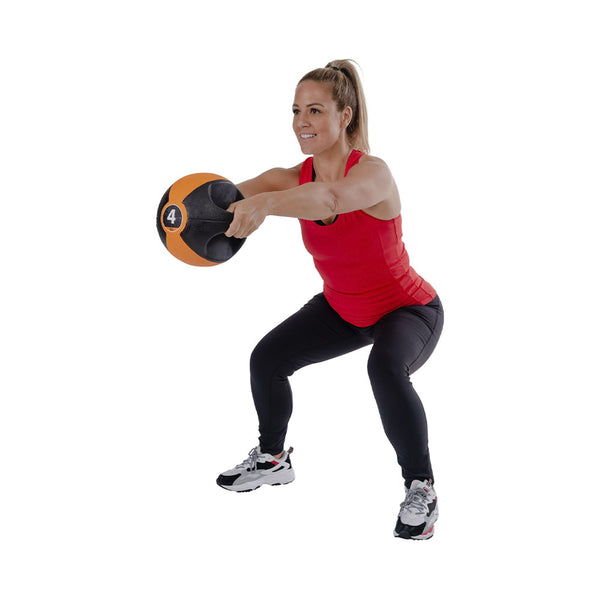 PURE2improve Medizinball mit Griffen 4kg