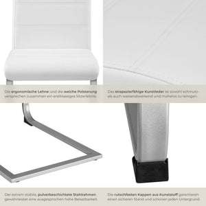 8 Esszimmerstühle Schwingstühle weiss
