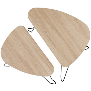 2er Set Beistelltische Richmond Industrial Holz hell, Eiche Sonoma