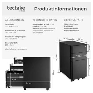 Aktenrollschrank Parvus schwarz