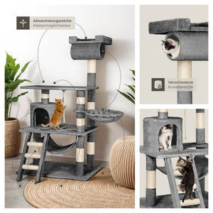 Arbre à chat Stokeley, 141 cm, gris
