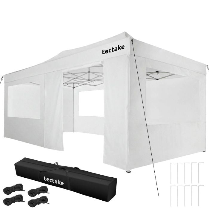 Aluminium Faltpavillon Viola weiss