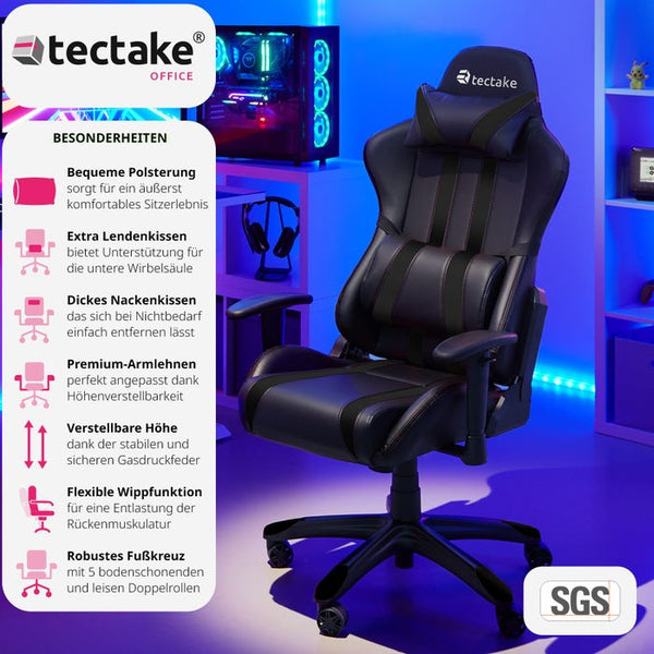 Racing Gaming Chair, Black