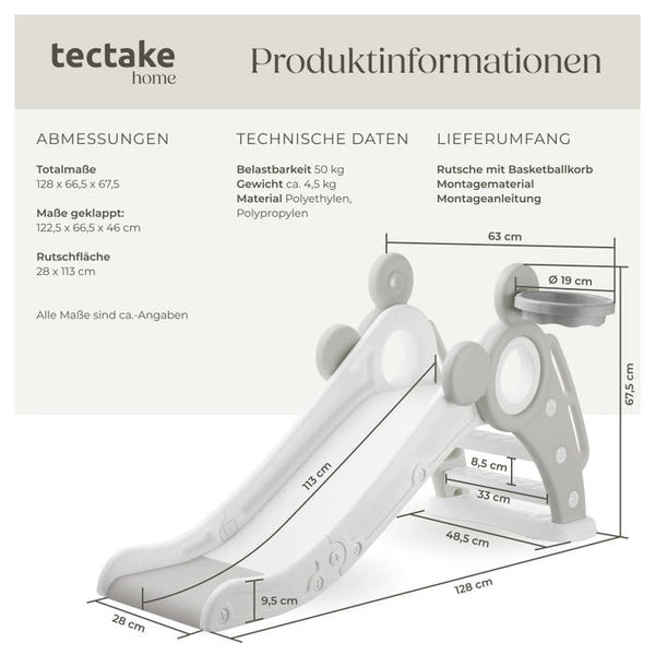 Kinderrutsche Joy grau