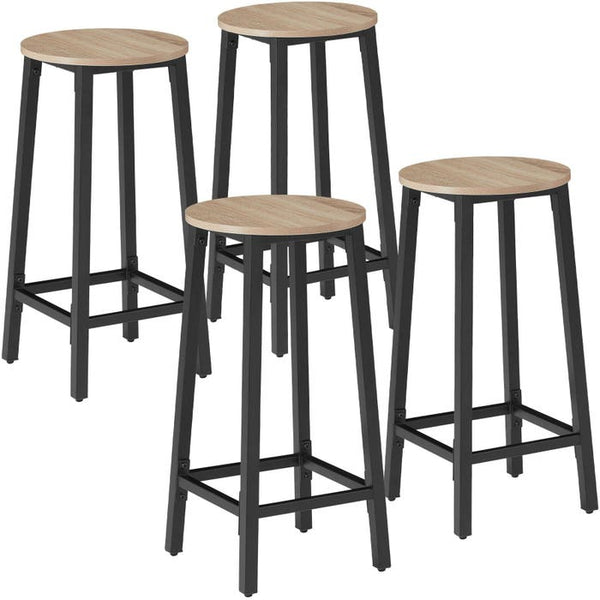 Set Barhocker Corby Industrial Holz hell, Eiche Sonoma 4er Set