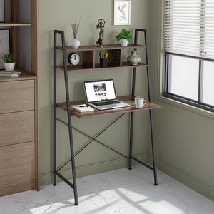 Schreibtisch Exeter 85,5x46,5x140cm Industrial dunkelbraun