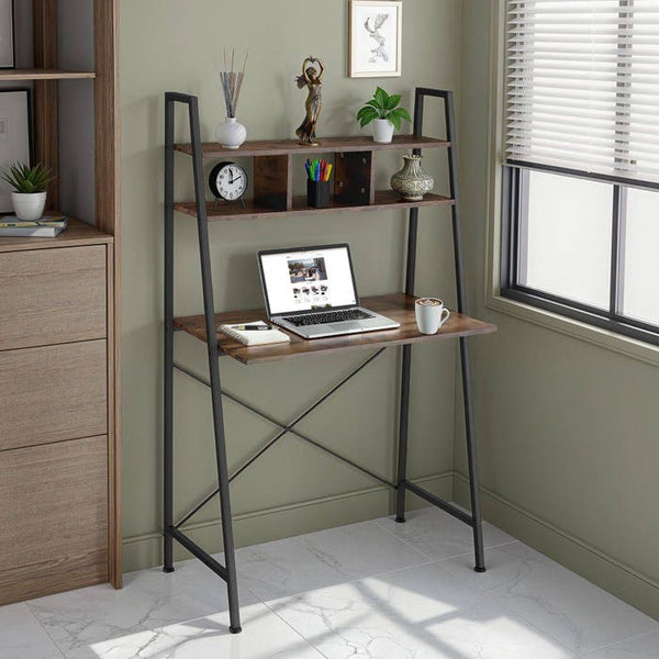Schreibtisch Exeter 85,5x46,5x140cm Industrial dunkelbraun