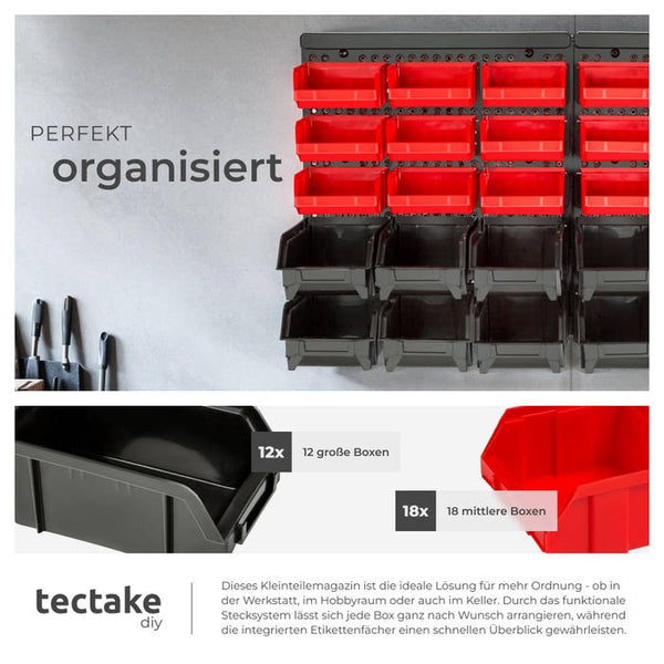 Kleinteilemagazin mit 30 Einschüben