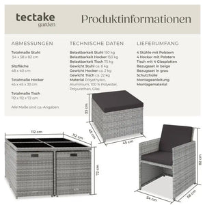 Aluminium Rattan Sitzgruppe Manhattan