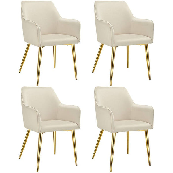 Armlehnstuhl Avane, Samtoptik, gepolstert beige 4er Set